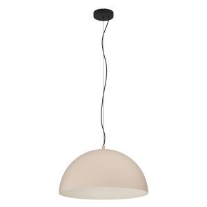 Suspension demi-sphère beige en acier, Geneva
