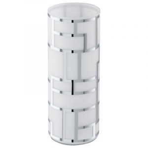 Lampe de table chromée en verre, Bjorn, avec interrupteur