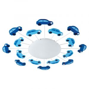 Plafonnier pour enfants bleu en verre, Olle