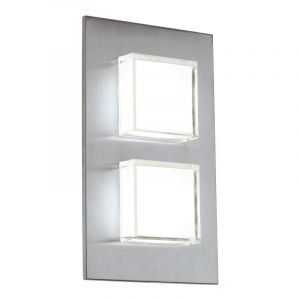 Luminaire extérieur argenté en acier inoxydable, Jorien, 3W, 3000K LED, IP44