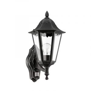 Applique extérieur avec détecteur de mouvement noire en aluminium, Leanna, IP44