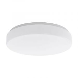 Lampe plafond blanche en plastique, Reda, 16W, blanc chaud à froid réglable LED