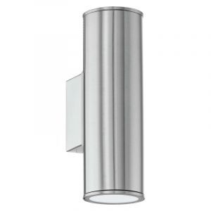 Luminaire extérieur argenté en acier inoxydable, Marlies, IP44