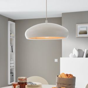 Suspension demi-sphère cuivre en métal, Egine