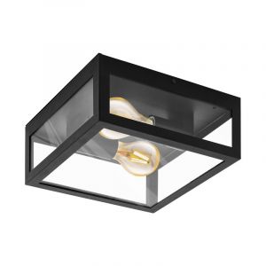 Luminaire extérieur noir en acier, Alihan, IP44
