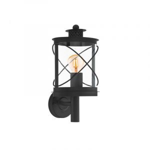 Luminaire extérieur noir en plastique, Alisia, IP44