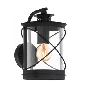 Luminaire extérieur noir en plastique, Alisia, IP44