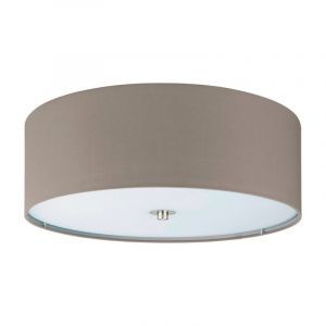 Plafonnier taupe en tissu, Abano