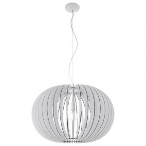 Suspension blanche en bois, Kiran