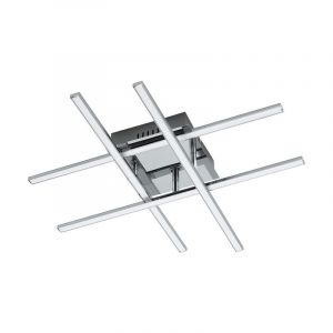 Plafonnier chromé en acier, Arantxa, 24W, 3000K LED