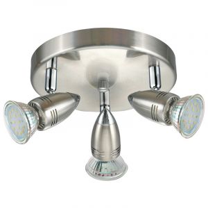 Spot plafond chromé en acier, Elwin