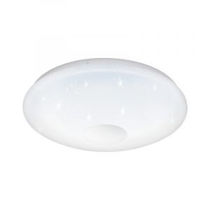 Plafonnier argenté en plastique, Barbera, 20W, blanc chaud à froid réglable LED