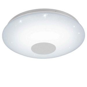 Plafonnier blanc en plastique, Barbera, 30W, blanc chaud à froid réglable LED