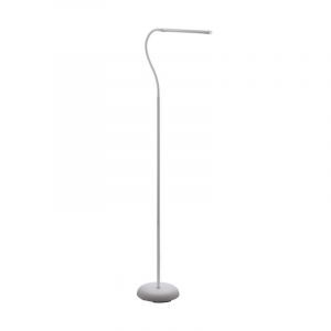 Lampadaire blanc en plastique, Brennan, 5W, 4000K LED, avec variateur tactile