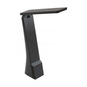 Lampe de bureau noire en plastique, Chama, 1W, white switch LED, avec variateur tactile