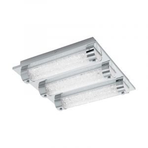 Plafonnier chromé en verre, Iris, 7W, 4000K LED, IP44