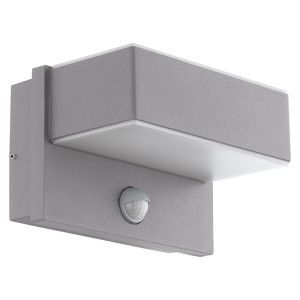 Applique extérieur avec détecteur de mouvement argentée en métal, Jason, IP44