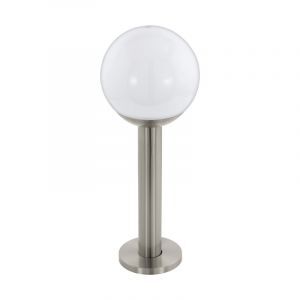 Luminaire extérieur argenté en acier inoxydable, Baukje, IP44