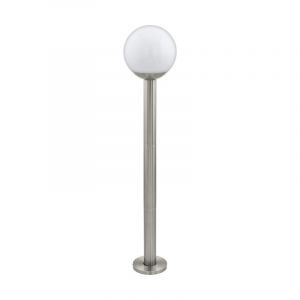 Luminaire extérieur argenté en acier inoxydable, Baukje, IP44