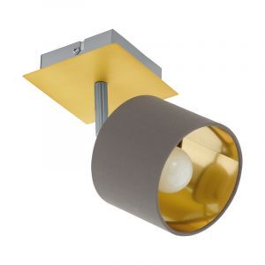 Spot plafond jaune en acier, Yaniek