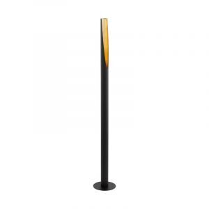 Lampadaire doré en acier, Aloysius, avec interrupteur