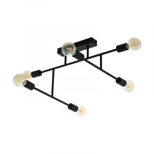 Lampe plafond noire en acier, Anica
