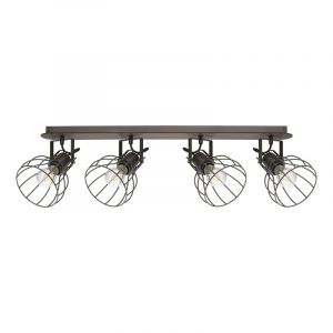 Spot plafond en bois marron, Tjarda