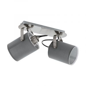 Spot plafond nickel en acier, Yvana
