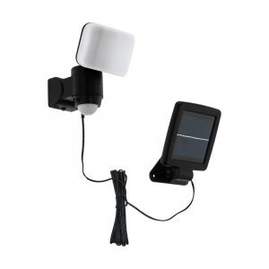 Applique solaire extérieur noire en plastique, Frits, 5W, 6500K LED, IP44