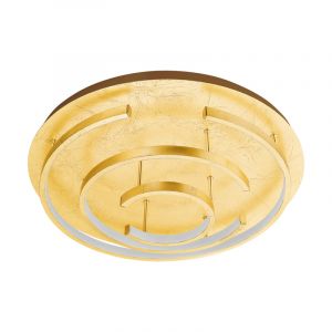 Lampe plafond dorée en acier, Sameer, 24W, 3000K LED