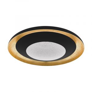 Lampe plafond dorée en plastique, Maddy, 24W, couleur réglable LED
