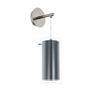 Applique murale nickel en acier, Barceno