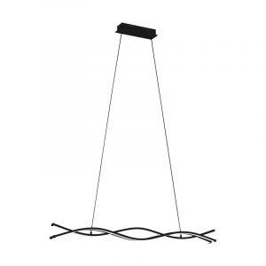 Suspension noire en acier, Arantxa, 36W, 3000K LED