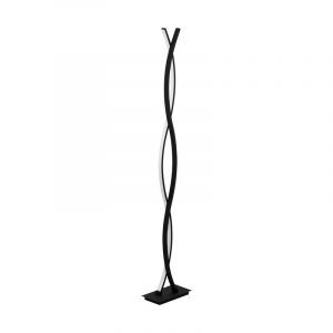 Lampadaire noir en aluminium, Arantxa, 32W, 3000K LED, avec interrupteur