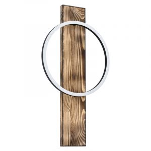 Applique murale en bois marronne, Annebel, 12W, 3000K LED