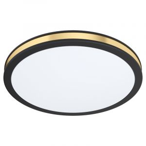 Lampe plafond noire en acier, Rivano, 11W, 3000K LED