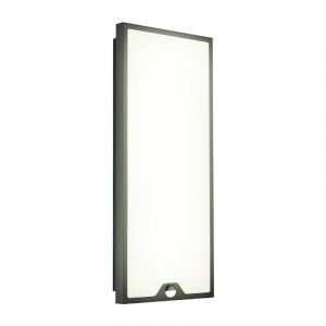 Applique extérieur avec détecteur de mouvement noire en acier, Lydian, 18,5W, 3000K LED, IP44