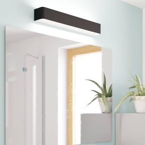 Applique salle de bain noire en aluminium, Rafael, 26,5W, 3000K LED, IP44