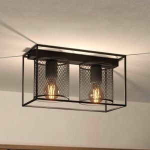 Plafonnier noir en aluminium, Thiemo
