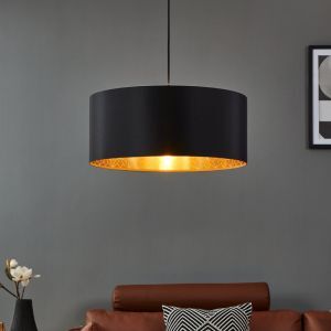 Suspension noire en tissu, Kelsey