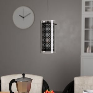 Suspension noire en tissu, Barceno