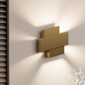 Applique murale dorée en aluminium, Kylie