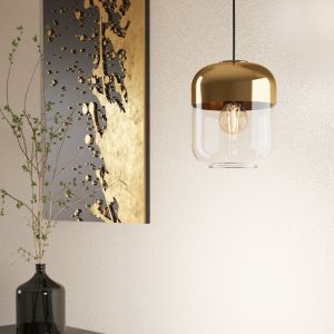 Suspension dorée en verre, Jeanny