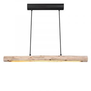 Suspension en bois marronne, Abbas, 15W, 3000K LED