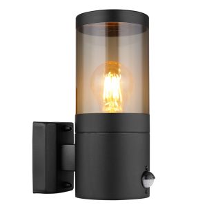 Luminaire extérieur noir en acier inoxydable, Lambert, IP44