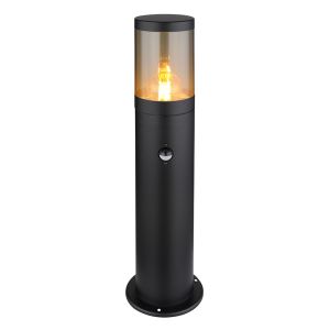 Luminaire extérieur noir en acier inoxydable, Lambert, IP44