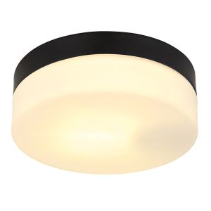 Luminaire extérieur noir en plastique, Maickel, IP44