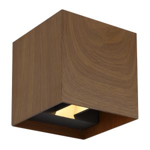 Applique up and down marronne en aluminium, Nargis, 3W, 3000K LED, IP54
