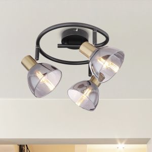 Spot plafond doré en verre, Arthur
