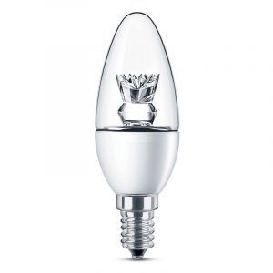 Ampoule bougie LED Verre Rona, 4,9w 2700K